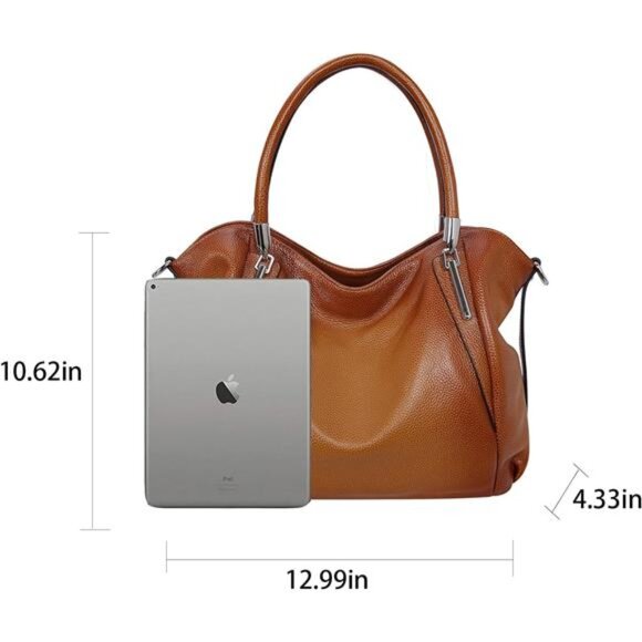 Leather Shoulder Purses for Women Tote Handbags Top Handle Bags Designer - Picture 4 of 7